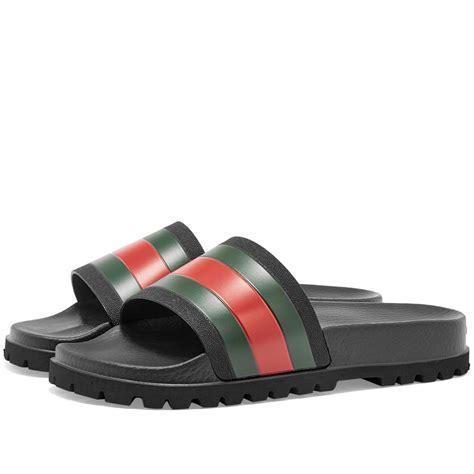 gucci red and green slides|Gucci slides pursuit.